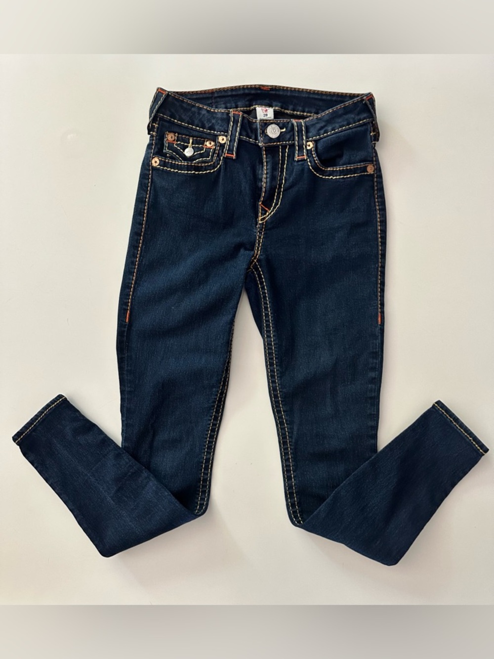 True Religion Billy Super T Skinny Jeans High Rise 28 Dark Wash - Picture 4 of 8